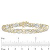 Thumbnail Image 3 of Previously Owned - 3 CT. T.W. Baguette and Round Diamond "X" Bypass Bracelet in 10K Gold - 7.5"
