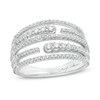 Thumbnail Image 1 of Previously Owned - Marilyn Monroe™ Collection 1/2 CT. T.W. Journey Diamond Multi-Row Ring in 10K White Gold