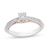 Thumbnail Image 1 of Previously Owned - Enchanted Disney Aurora 1/6 CT. T.W. Diamond Promise Ring in 10K Two-Tone Gold