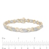 Thumbnail Image 4 of Previously Owned - 2 CT. T.W. Diamond Cascading Flame and "X" Bracelet in 10K Gold
