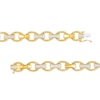 Thumbnail Image 2 of Previously Owned - Men's 1/3 CT. T.W. Diamond Open Oval and Bamboo Link Bracelet in 10K Gold - 8.5"