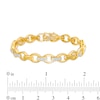 Thumbnail Image 3 of Previously Owned - Men's 1/3 CT. T.W. Diamond Open Oval and Bamboo Link Bracelet in 10K Gold - 8.5"