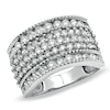 Thumbnail Image 1 of Previously Owned - 2 CT. T.W. Diamond Three Row Anniversary Band in 10K White Gold