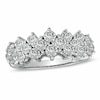 Thumbnail Image 1 of Previously Owned - 2 CT. T.W. Diamond Cluster Pyramid Band in 10K White Gold