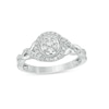 Thumbnail Image 0 of Previously Owned - 1/4 CT. T.W. Composite Diamond Frame Twist Vintage-Style Engagement Ring in 10K White Gold