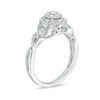 Thumbnail Image 1 of Previously Owned - 1/4 CT. T.W. Composite Diamond Frame Twist Vintage-Style Engagement Ring in 10K White Gold