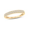 Thumbnail Image 1 of Previously Owned - 1/5 CT. T.W. Baguette and Round Diamond Double Row Anniversary Band in 10K Gold