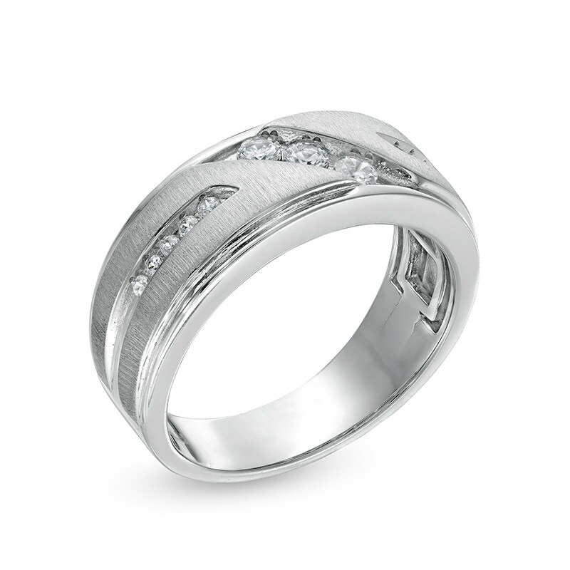 Main Image 3 of Previously Owned - 1/3 CT. T.W. Diamond Wedding Band in 10K White Gold