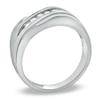 Thumbnail Image 2 of Previously Owned - 1/4 CT. T.W. Diamond Slant Wedding Band in 14K White Gold