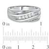 Thumbnail Image 3 of Previously Owned - 1/4 CT. T.W. Diamond Slant Wedding Band in 14K White Gold