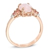 Thumbnail Image 2 of Previously Owned -  Lab-Created Pink Opal, Sapphire and Tourmaline Ring in Sterling Silver with 14K Rose Gold Plate
