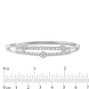 Thumbnail Image 2 of Previously Owned - 1 CT. T.W. Composite Diamond Three Flower Bangle in 10K White Gold
