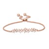 Thumbnail Image 0 of Previously Owned - 1/2 CT. T.W. Baguette and Round Diamond Scatter Bolo Bracelet in 10K Rose Gold - 9.5"