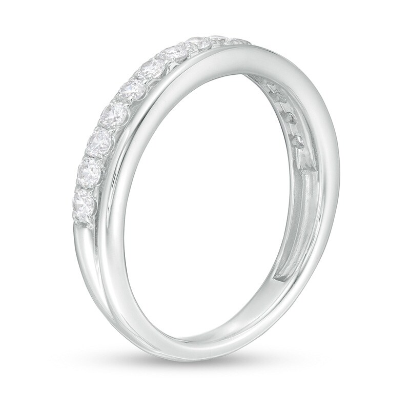 Previously Owned - 3/8 CT. T.W. Diamond Double-Row Band in 10K White Gold