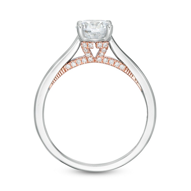 Main Image 3 of Previously Owned - Zales Private Collection 1 CTW. Colourless Diamond Engagement Ring in 14K White Gold
