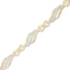 Thumbnail Image 1 of Previously Owned - 1/4 CT. T.W. Diamond Alternating Infinity Bracelet in 10K Gold – 7.5"