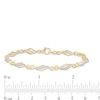 Thumbnail Image 4 of Previously Owned - 1/4 CT. T.W. Diamond Alternating Infinity Bracelet in 10K Gold – 7.5"