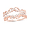 Thumbnail Image 1 of Previously Owned - 1/3 CT. T.W. Diamond Double Crown Vintage-Style Solitaire Enhancer in 10K Rose Gold
