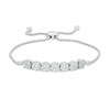 Thumbnail Image 1 of Previously Owned - 1 CT. T.W. Composite Diamond Seven Stone Bolo Bracelet in 10K White Gold - 9.0"