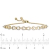 Thumbnail Image 2 of Previously Owned - 1/2 CT. T.W. Diamond Bow Link Bolo Bracelet in 10K Gold - 9.5"