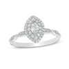 Thumbnail Image 0 of Previously Owned - 1/2 CT. T.W. Marquise Diamond Double Frame Vintage-Style Engagement Ring in 14K White Gold
