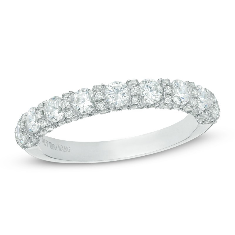Main Image 1 of Previously Owned - Vera Wang Love Collection 1-1/5 CT. T.W. Diamond Band in 14K White Gold