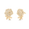 Thumbnail Image 0 of Previously Owned - Enchanted Disney Belle 1/10 CT. T.W. Diamond Rose Stud Earrings in 10K Gold