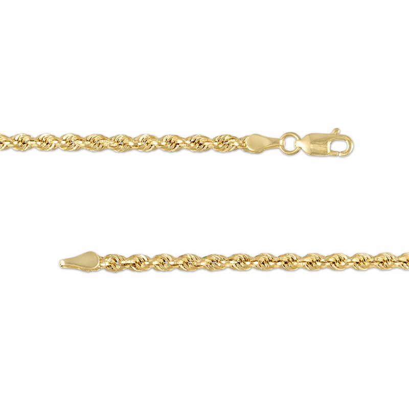 Main Image 3 of Previously Owned - 3.15mm Evergreen Rope Chain Necklace in Hollow 10K Gold - 20"