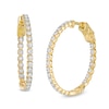 Thumbnail Image 1 of Previously Owned - Marilyn Monroe™ Collection 1 CT. T.W. Journey Diamond Inside-Out Hoop Earrings in 10K Gold