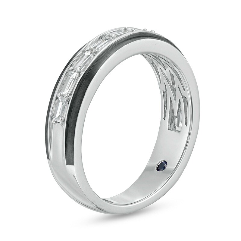 Previously Owned - Vera Wang Love Collection Men's 1/2 CT. T.W. Baguette Diamond Band in 14K Two-Tone Gold