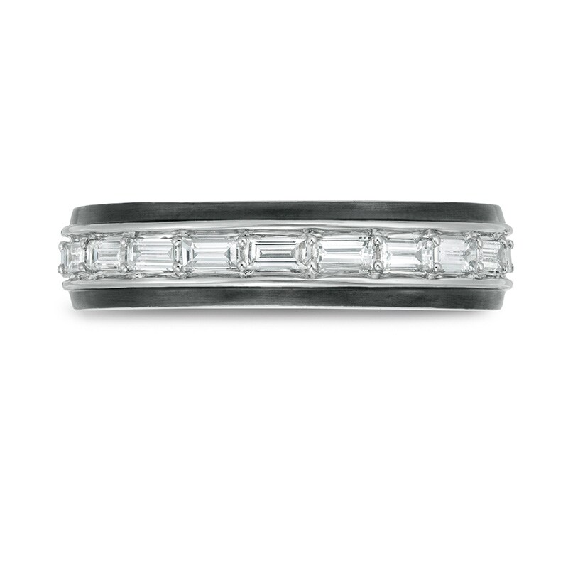 Previously Owned - Vera Wang Love Collection Men's 1/2 CT. T.W. Baguette Diamond Band in 14K Two-Tone Gold