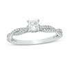 Thumbnail Image 0 of Previously Owned - 1/2 CT. T.W. Princess-Cut Diamond Twist Shank Engagement Ring in 14K White Gold (I/I2)