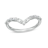Thumbnail Image 1 of Previously Owned - 1/6 CT. T.W. Baguette and Round Diamond Chevron Anniversary Band in 14K White Gold