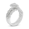 Thumbnail Image 2 of Previously Owned - 1/2 CT. T.W. Diamond Pear-Shaped Art Deco Soldered Bridal Set in 10K White Gold