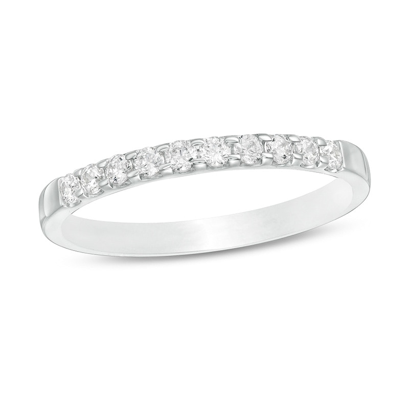 Main Image 1 of Previously Owned - 1/4 CT. T.W.  Diamond Ten Stone Band in 18K White Gold (I/VS2)
