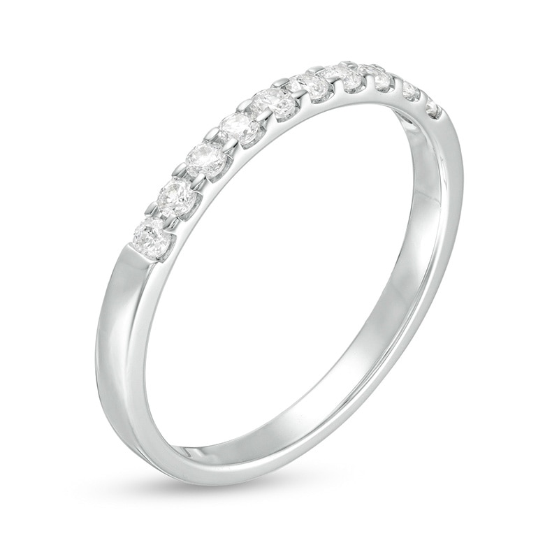 Main Image 3 of Previously Owned - 1/4 CT. T.W.  Diamond Ten Stone Band in 18K White Gold (I/VS2)