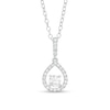 Thumbnail Image 1 of Previously Owned - 1/3 CT. T.W. Diamond Teardrop Outline Frame Pendant in 10K White Gold