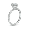 Thumbnail Image 3 of Previously Owned - 1 CT. T.W. Oval Diamond Frame Engagement Ring in 14K White Gold (I/I2)