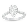 Thumbnail Image 1 of Previously Owned - 7/8 CT. T.W. Pear-Shaped Diamond Frame Engagement Ring in 14K White Gold