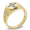 Thumbnail Image 2 of Previously Owned - 1/7 CT. T.W. Diamond Cross Ring in 10K Gold