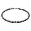 Thumbnail Image 1 of Previously Owned-5.0-5.5mm Dyed Black Akoya Cultured Pearl Strand with 14K White Gold Clasp-17"