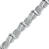 Thumbnail Image 0 of Previously Owned - 1 CT. T.W. Princess-Cut Diamond Swirl Line Bracelet in Sterling Silver