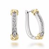 Thumbnail Image 1 of Previously Owned - 1/4 CT. T.W. Diamond Channel Hoop Earrings in 10K Two-Tone Gold