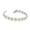 Thumbnail Image 2 of Previously Owned - Peridot Flower Bracelet in Sterling Silver