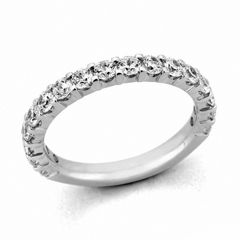 Main Image 1 of Previously Owned - 2 CT. T.W. Diamond Wedding Band in 14K White Gold
