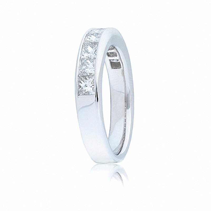 Main Image 2 of Previously Owned - 1-1/2 CT. T.W. Princess-Cut Diamond Wedding Band in 14K White Gold