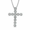Thumbnail Image 1 of Previously Owned - 1/20 CT. T.W. Diamond Cross Pendant in Sterling Silver