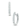 Thumbnail Image 1 of Previously Owned - 1/4 CT. T.W. Diamond Hoop Earrings in Sterling Silver