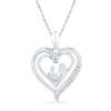 Thumbnail Image 1 of Previously Owned - 1/20 CT. T.W. Diamond Motherly Love Heart Pendant in Sterling Silver