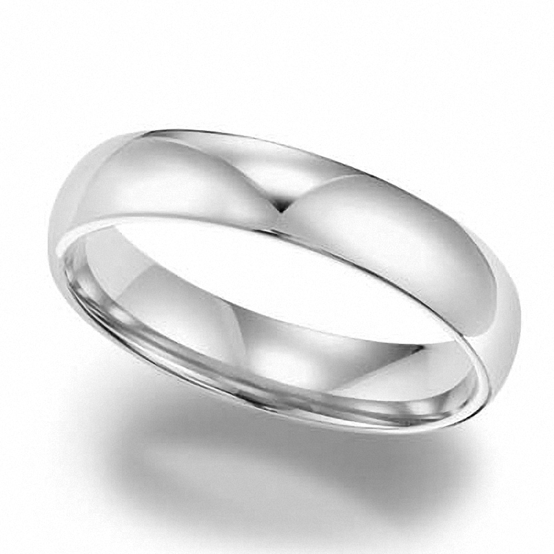 Main Image 1 of Previously Owned - 4.0mm Comfort Fit Wedding Band in 10K White Gold